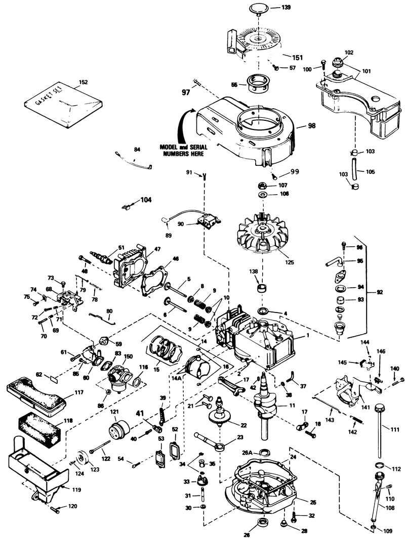 Engine Tecumseh Model No Tvs100 44012b