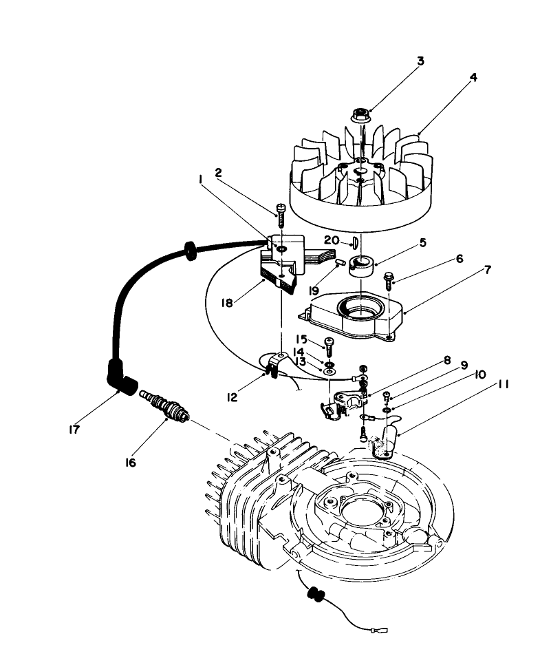 Flywheel and Magneto Assembly
