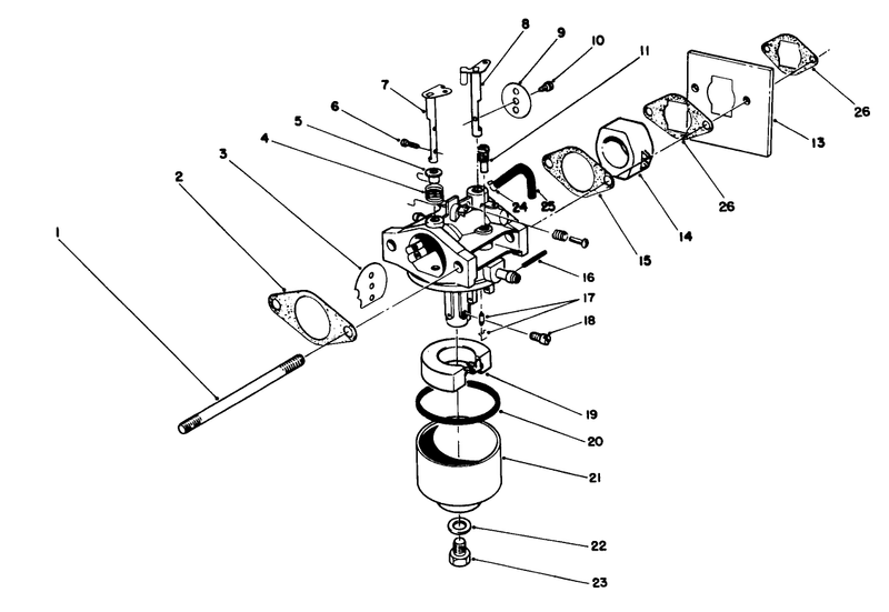 Carburetor Assembly model No 47pl0 1