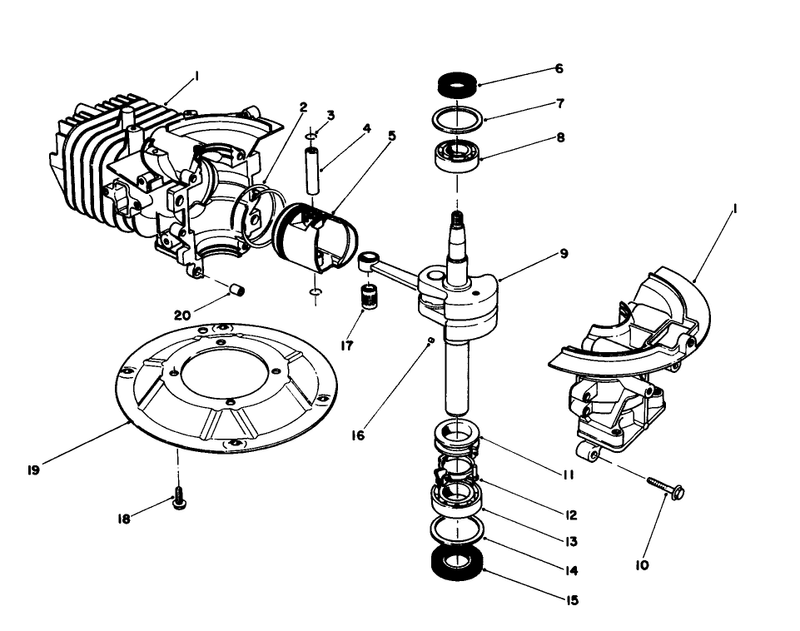 Crank Shaft Assembly model No 47pl0 1