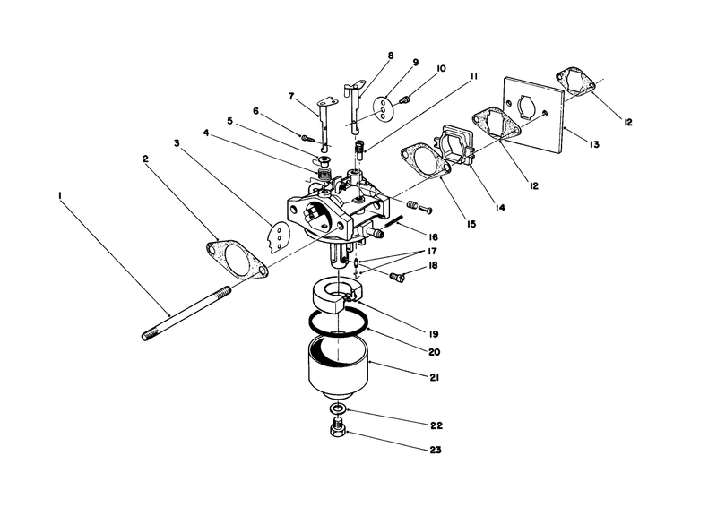 Carburetor Assembly Engine 47pe4 used On Units With Serial No 6000101 6004101 Engine 47pf5 used On Units With Serial No 6004102 and Up