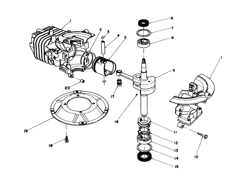 Crankshaft Assembly Engine 47pe4 used On Units With Serial No 6000101 6004101 Engine 47pf5 used On Units With Serial No 6004102 and Up