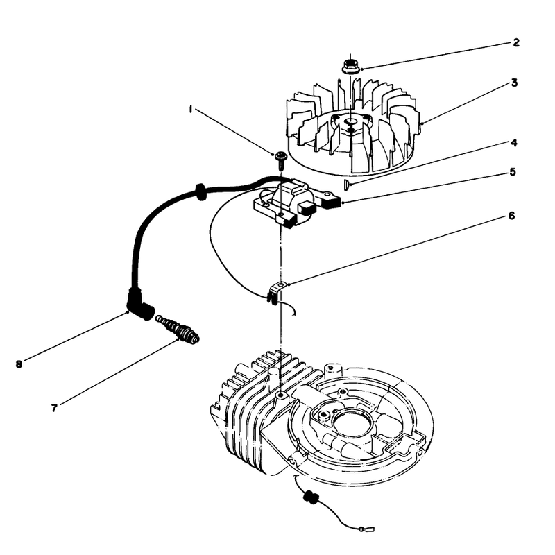 Flywheel and Magneto Assembly engine No 47pf5 engine No 47pg6