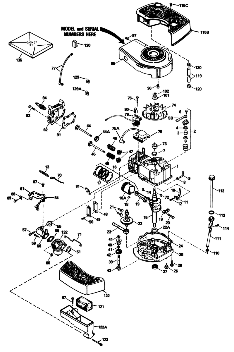 Engine Tecumseh Model No Tnt 100 10104f