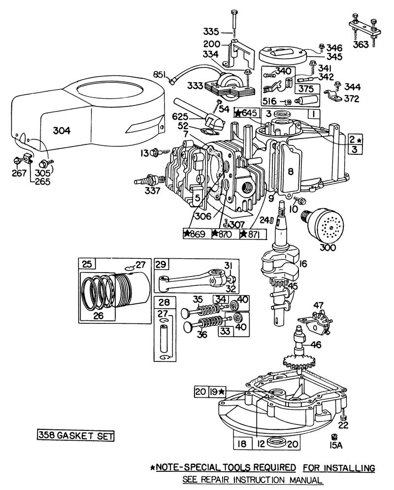 Briggs and Stratton Engine Model No92908 Type No 1964 01