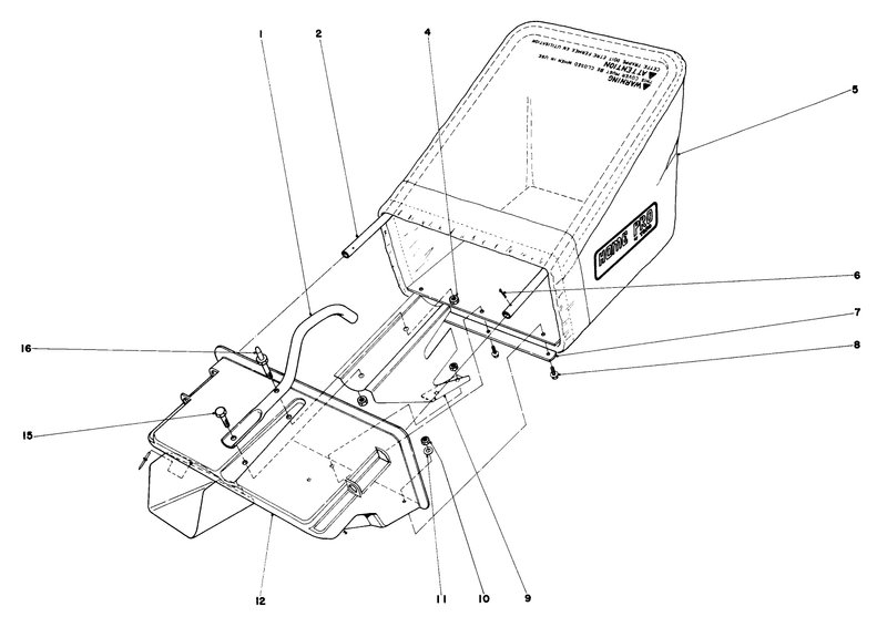 Grass Catcher Assembly model No 16820 and 16830