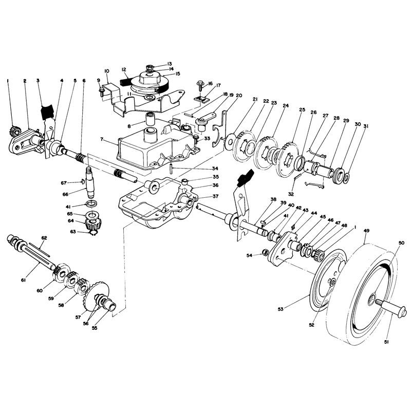 Gear Case Assembly Continuedused on Units with Serial No 6002201 and Up