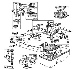 Briggs and Stratton Engine Model No 92908-2055-01-21in Hand Propelled Model 16860