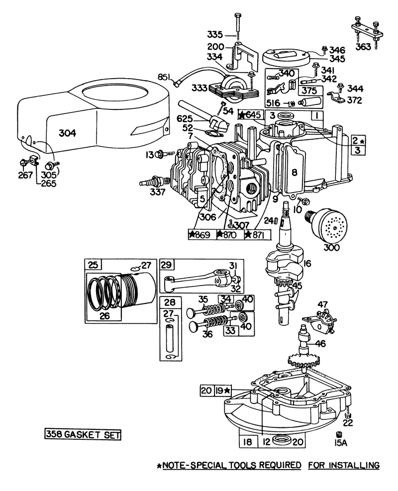Briggs and Stratton Engine Model No 92908 2059 01