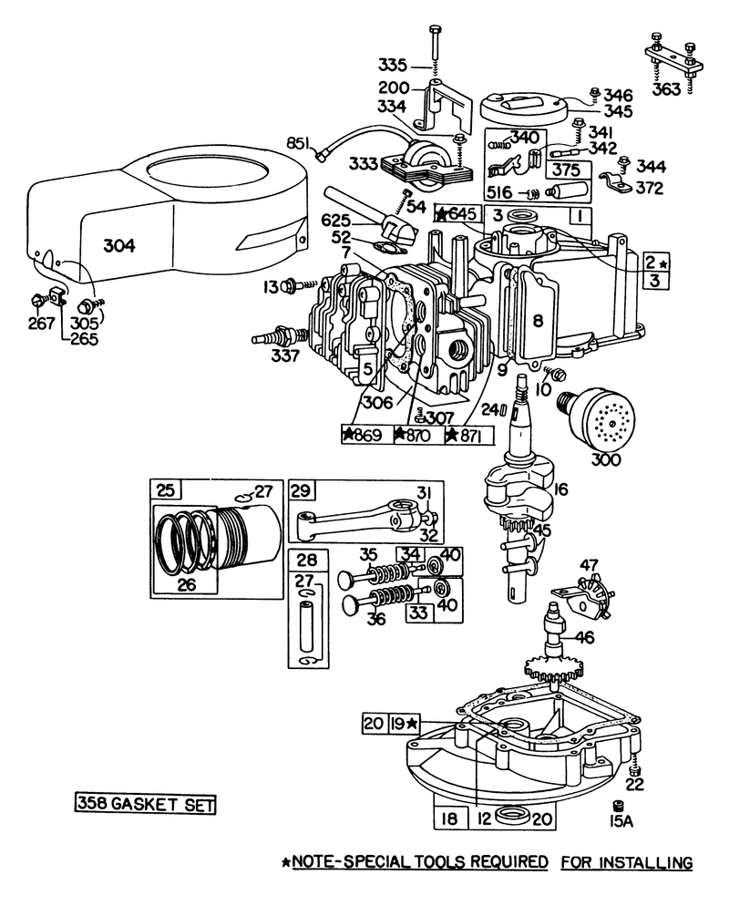 Briggs and Stratton Engine Model No 92908 2055 01