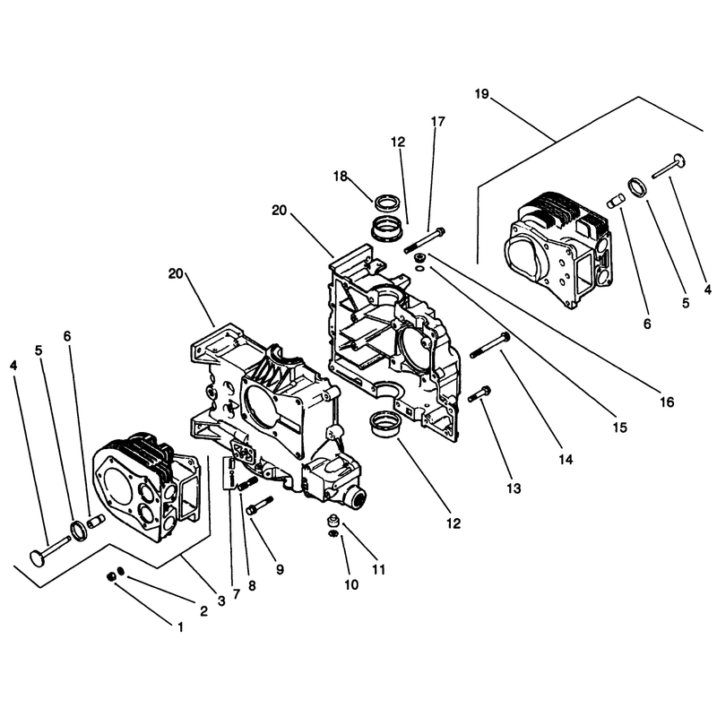 Crankcase Engine Model No Mv18s Type 58543