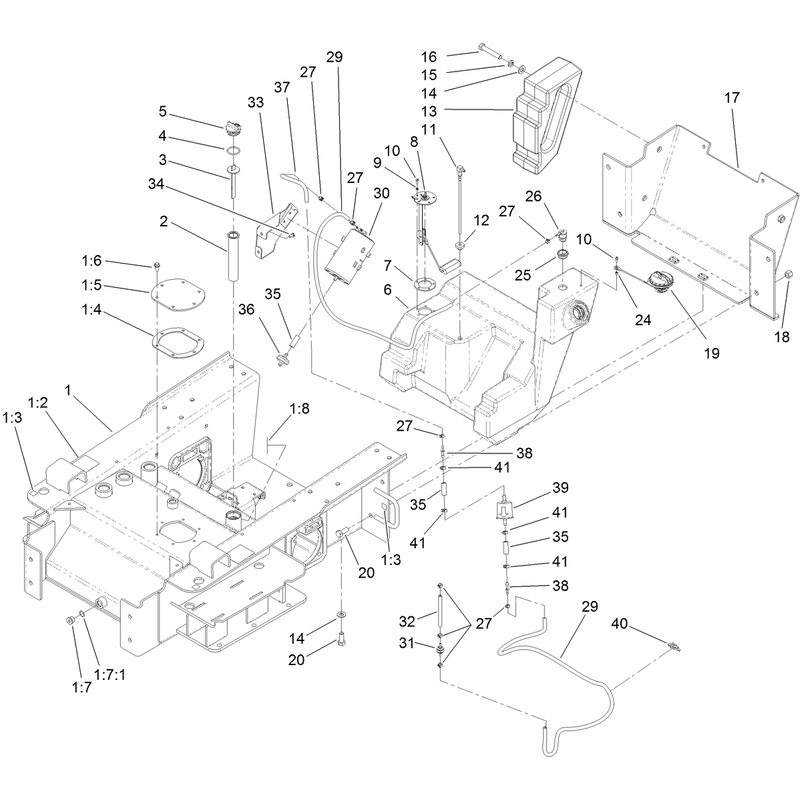 Main Frame and Fuel Tank Assembly