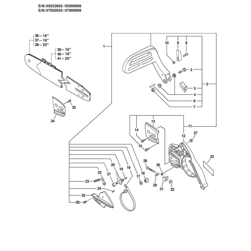 CHAIN BRAKE, CUTTING ATTACHMENT