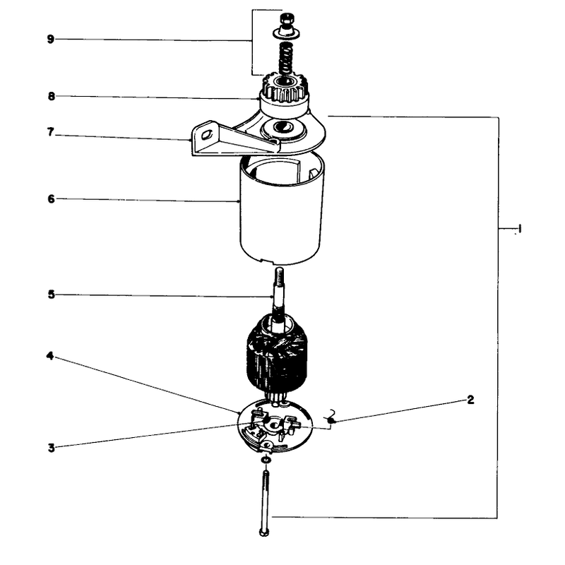 Starter Motor and Pinion