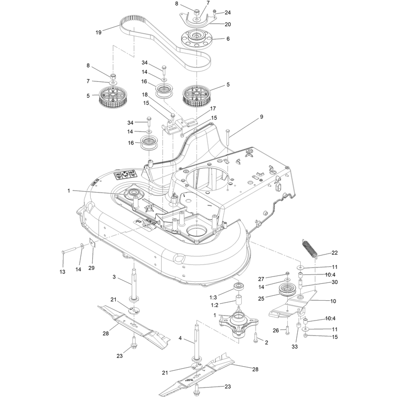 Spindle and Blade Assembly