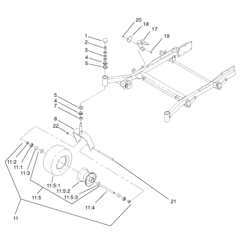 Caster and Wheel Assembly
