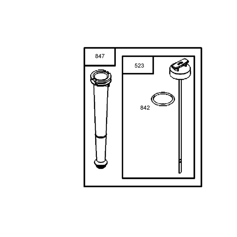 Oil Tube and Dipstick Assembly Engine Briggs and Stratton Model 126302-0245-E1