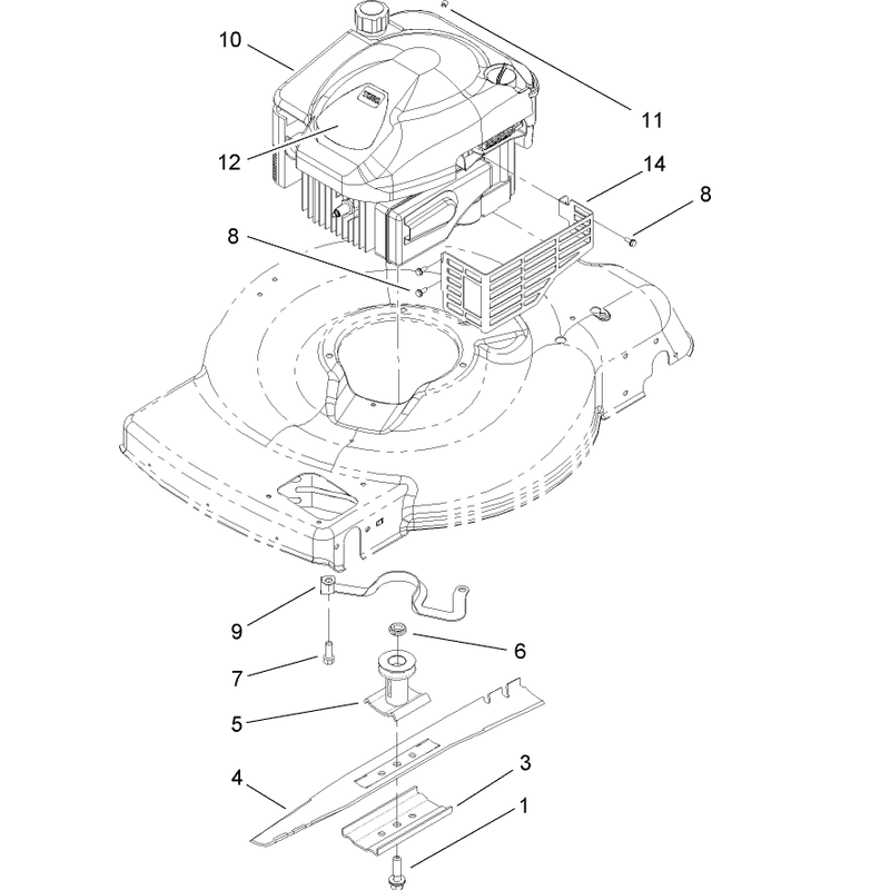 Engine and Blade Assembly