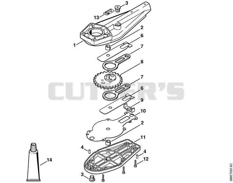 Blade drive gear