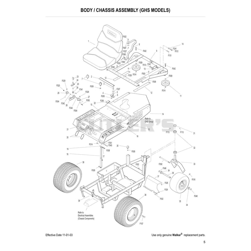 Body Chassis Assembly GHS Models