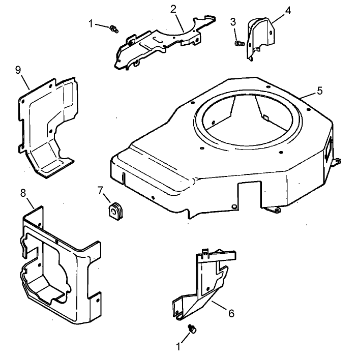 Blower Housing and Baffle Assembly Kohler CV15S-41630
