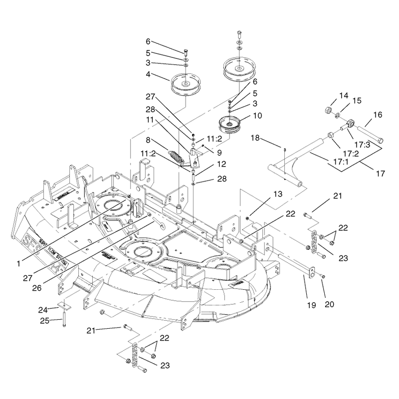 Idler PulleyLift Strut Chain Assembly
