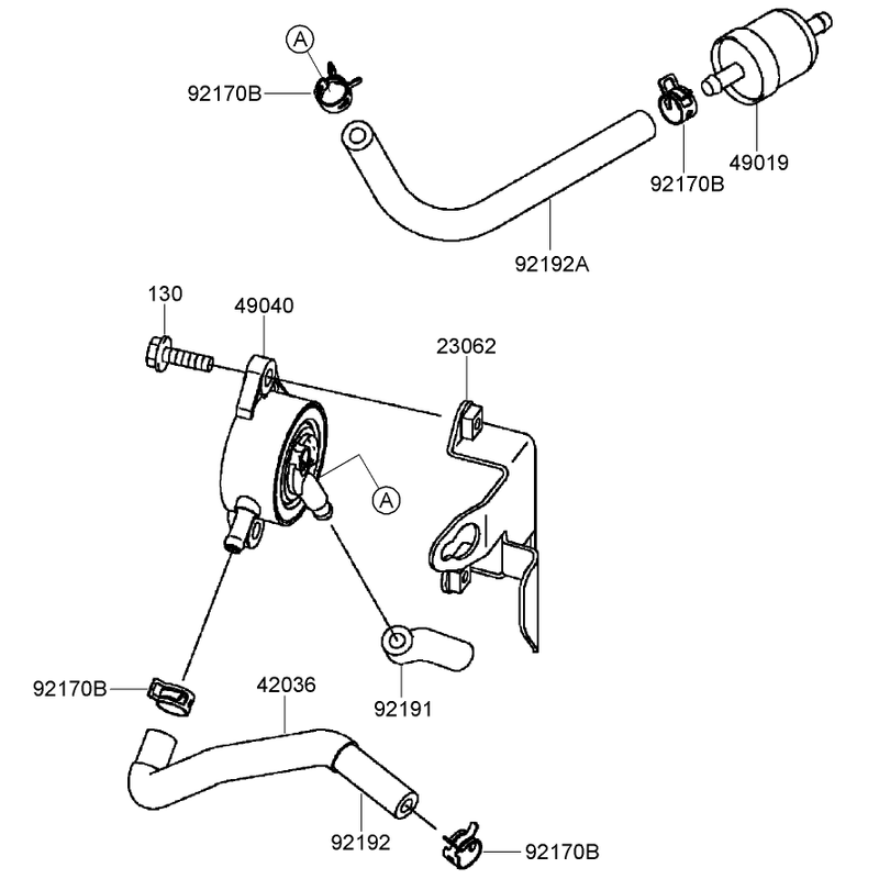 Fuel Tank and Valve Assembly  Kawasaki FH430V-CS25