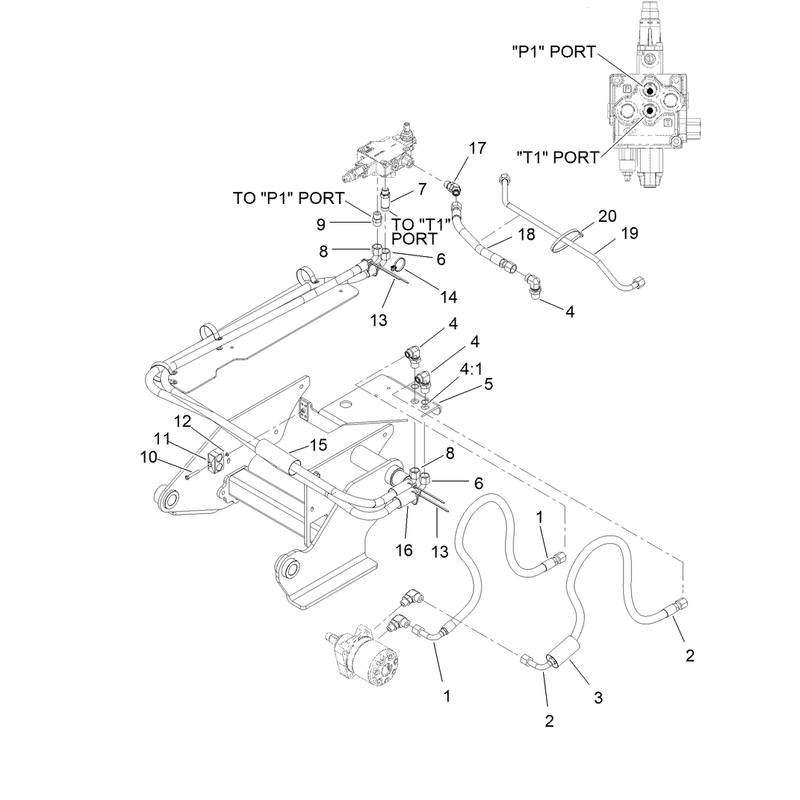 Trencher Hydraulic Assembly