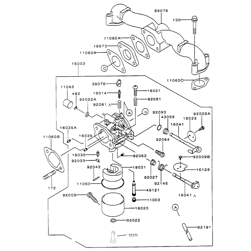 Carburetor Assembly Kawasaki Fh451v-As08