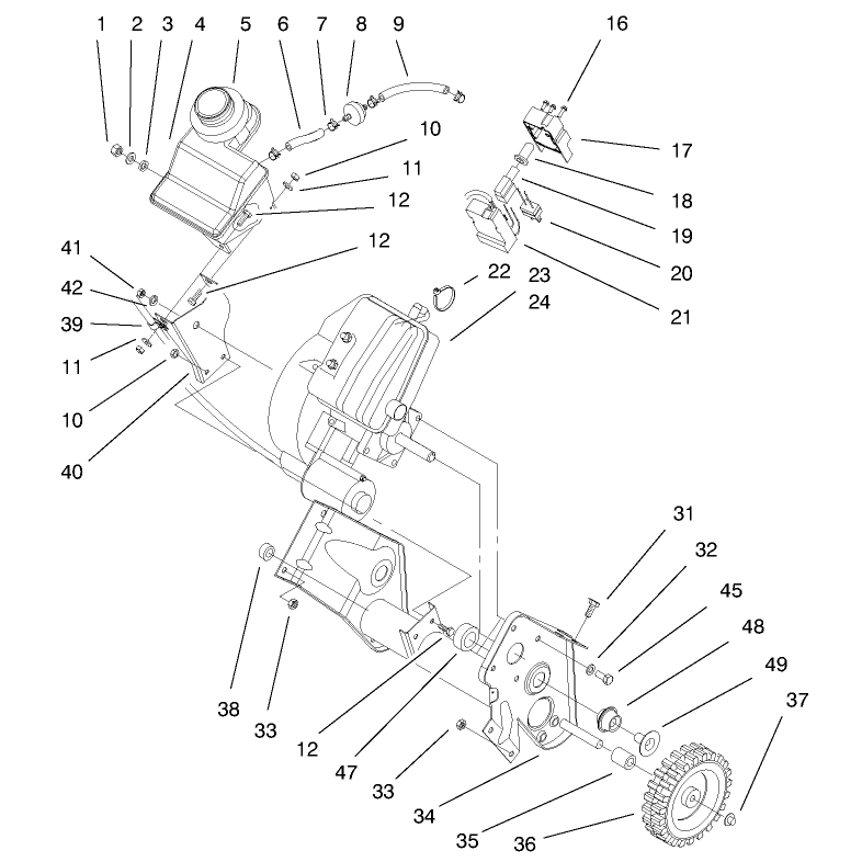 Engine & Gas Tank Assembly