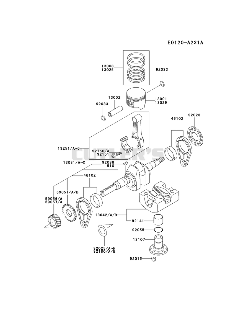 PISTON/CRANKSHAFT