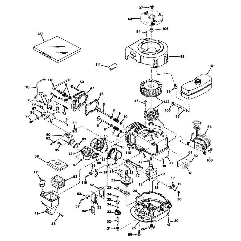 Engine Tecumseh Model No Lav35-40646j