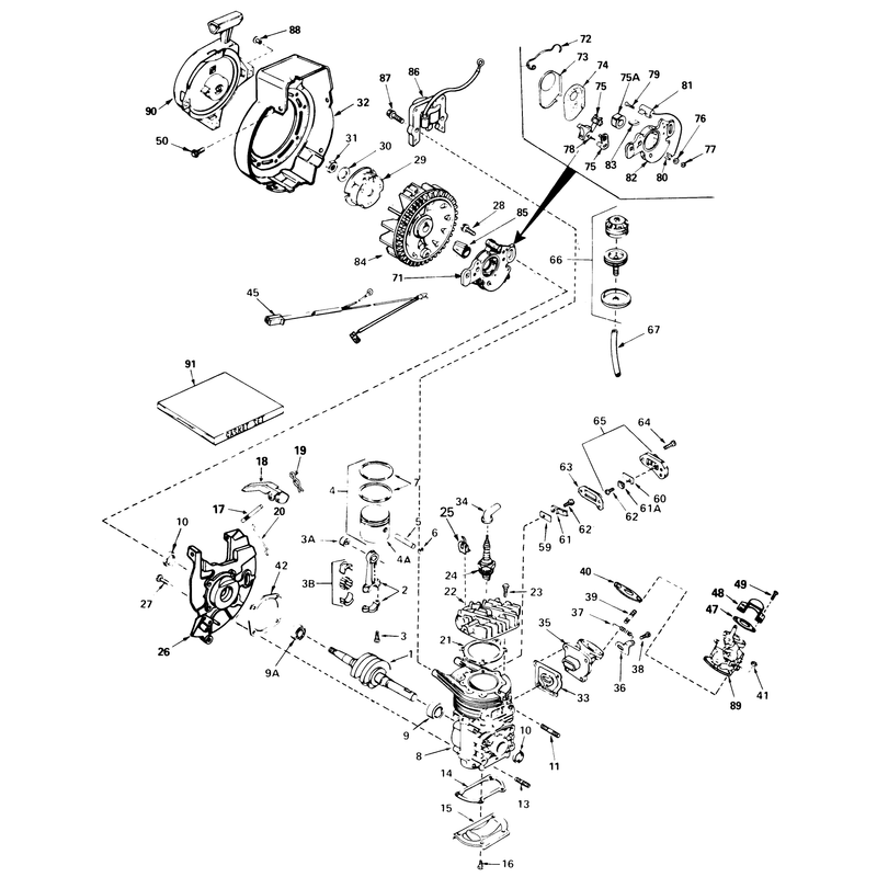 Engine Assembly (continued) Engine Tecumseh Model No. Ah520 Type 1602a & 1603b