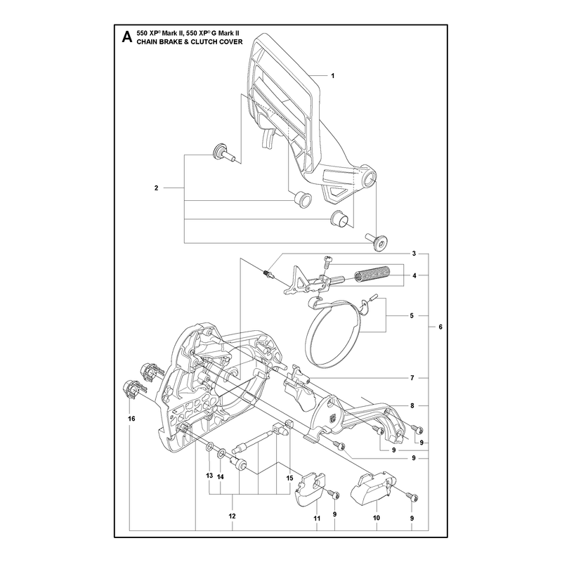 CHAIN BRAKE AND CLUTCH COVER