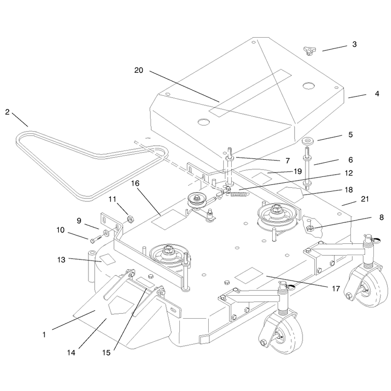 Deck Cover and Deck Drive Belts