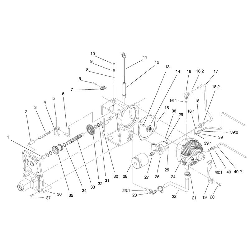 Hydro Trans Axle Assembly Cont