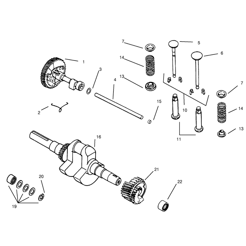 Camshaft and Crankshaft Kohler Model Ms14s-Ts601559