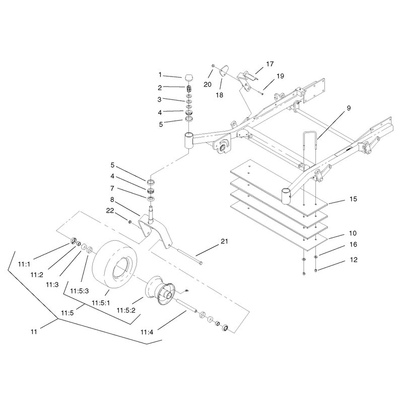 Caster and Wheel Assembly