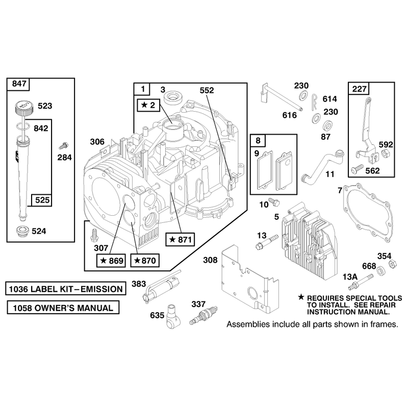 Engine Briggs and Stratton Model 28m707-1182-E1
