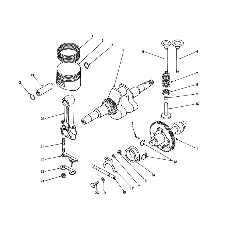 Crankshaft and Camshaft Assembly