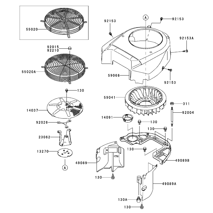 Cooling Equipment Assembly Kawasaki FH680V-AS21