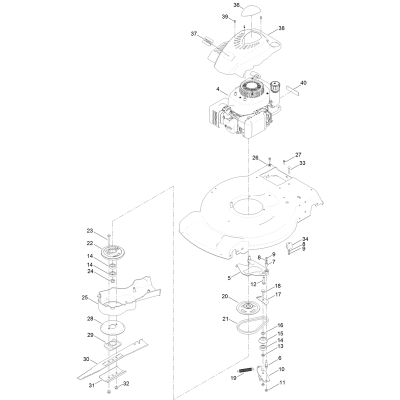 Engine and Blade Assembly