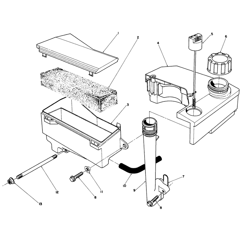 Air Cleaner & Fuel Tank Assembly (engine Model No. Vmk9-2)