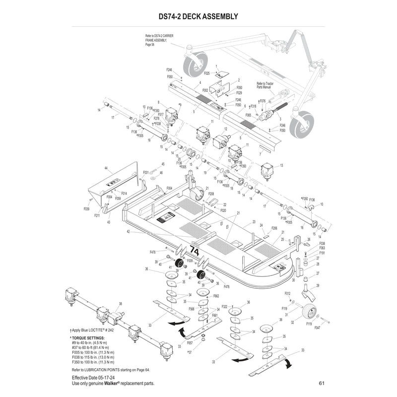 DS74-2 DECK ASSEMBLY