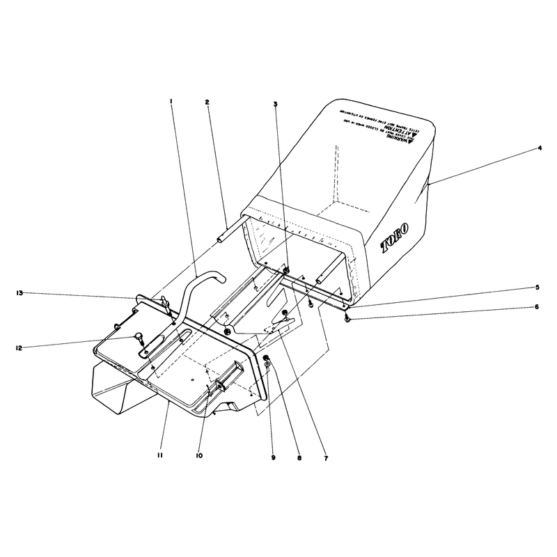 Grass Catcher Assembly No 11-0269 Model No 16880 and 16890
