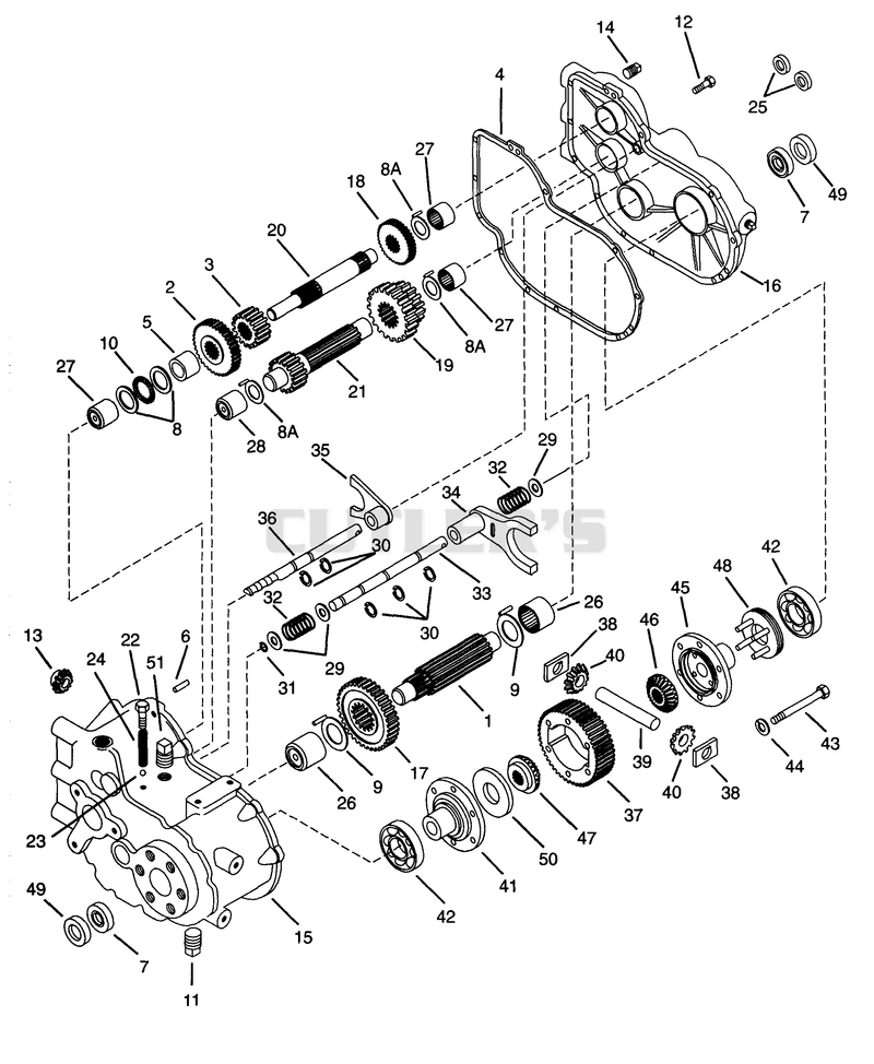 TRANSAXLE WITH DIFFERENTIAL LOCK