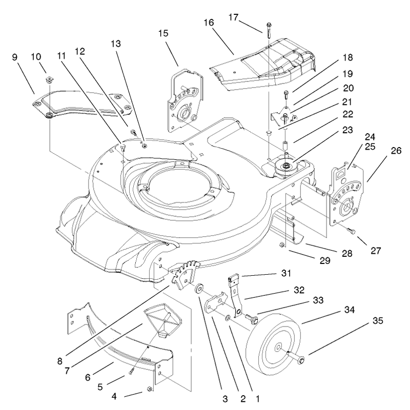 Housing and Handle Bracket Assembly