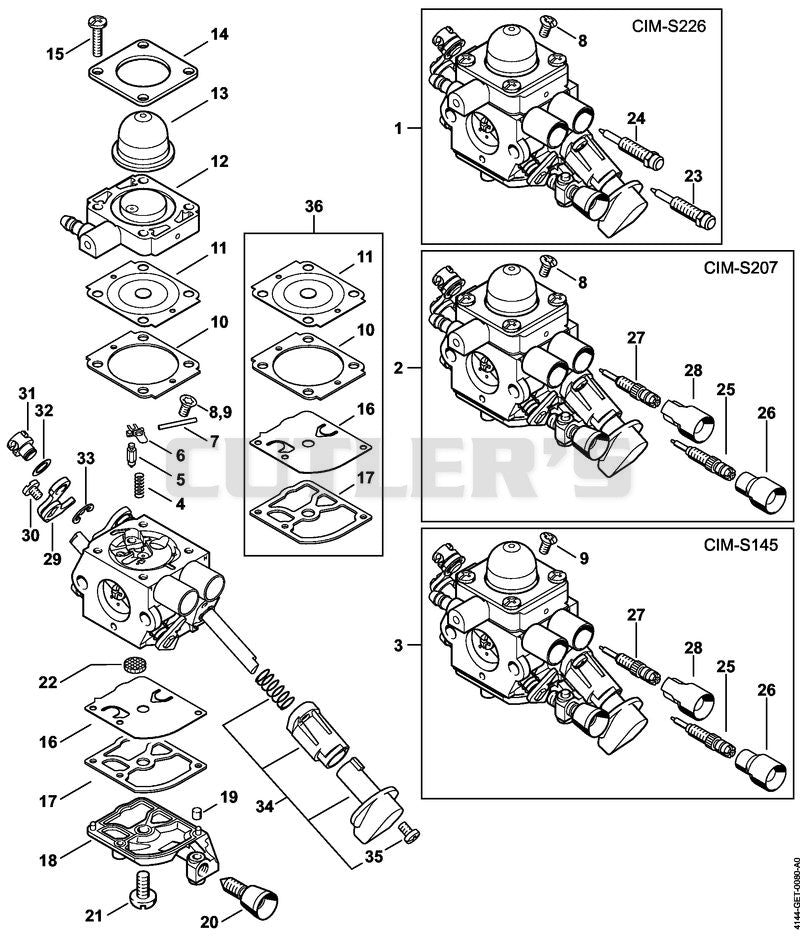 Carburetor C1M-S226, C1M-S207, C1M-S145