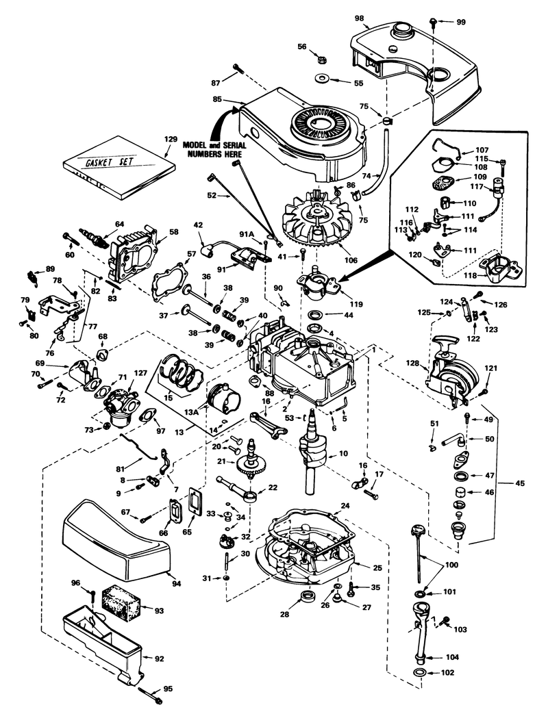 Engine Tecumseh Model No Tnt 100 10072d