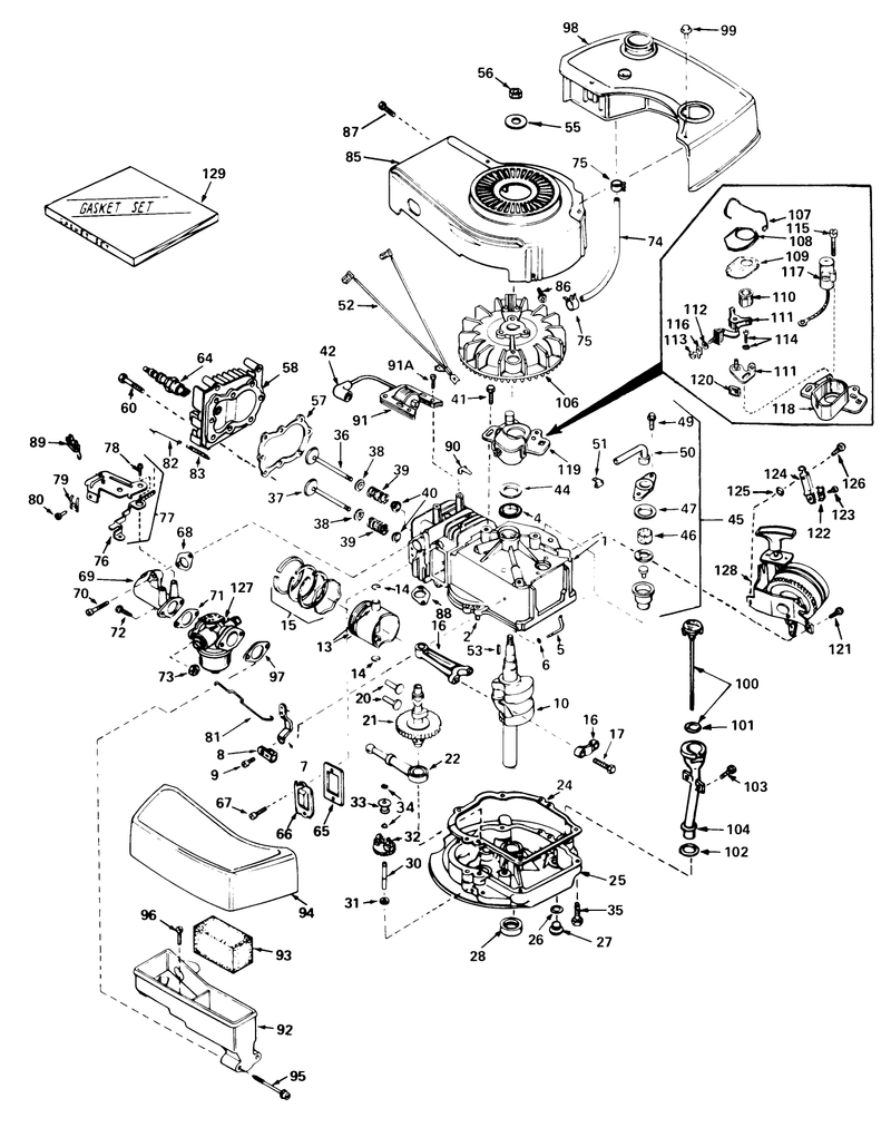 Engine Tecumseh Model No Tnt 100 10062c